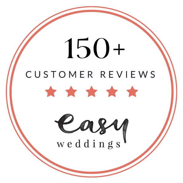 Easy Weddings badge: 150+ reviews with a 5.0 star rating for Caddyman Cadillac Car Hire